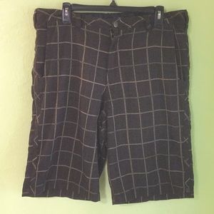Rusty Brown Plaid Shorts 23.5 inch Outseam